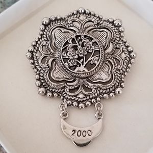 Sylvia Dahl 2000 Millenium Scarf Clip Brooch